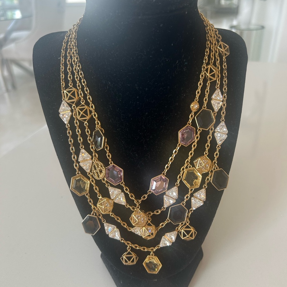 Henri Bendel Gold and Silver Multi-Strand Necklace